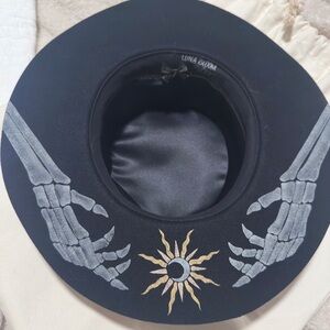 Luna bloom hand painted hat. Like new. Skeleton